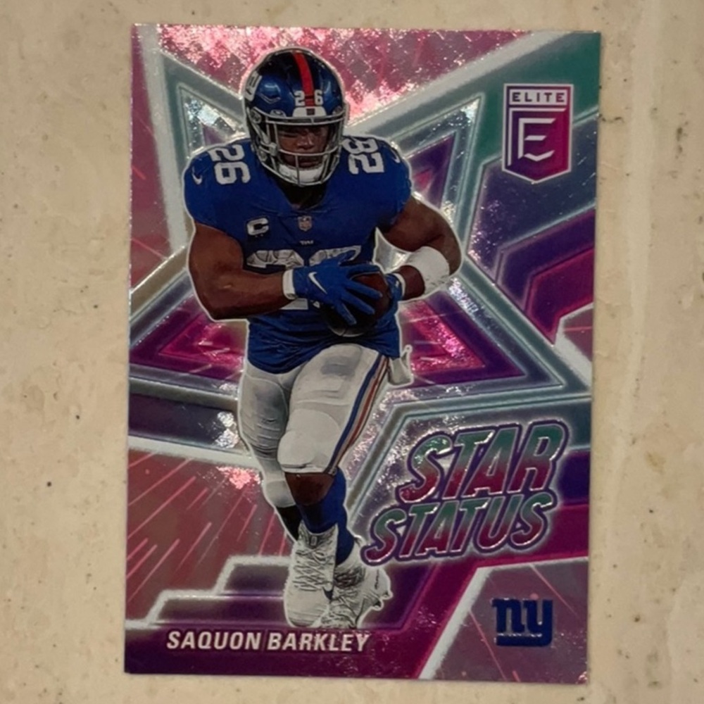Saquon Barkley Panini 2021 Donruss Elite Star Status SS12 Football Card NFL NYG - Picture 5 of 5